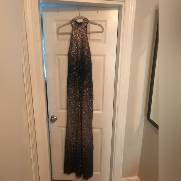 Size 6 - gold and navy sequence .. worn once - Picture 2 of 9